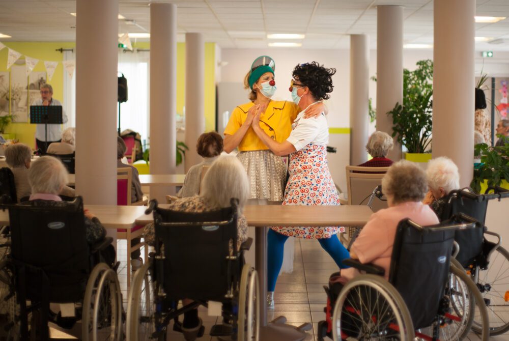 duo de clowns en EHPAD